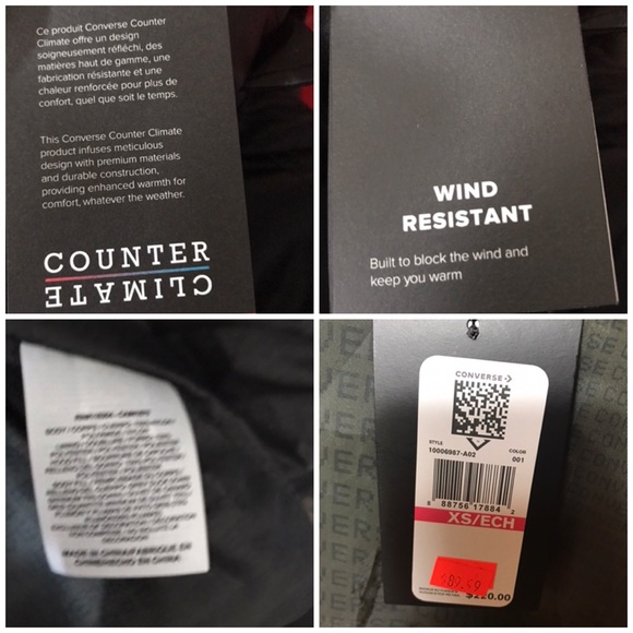 Converse 🔥SALE!🔥 Iridescent Sideline Down Jacket Black Women's Size S XS - Picture 8 of 9